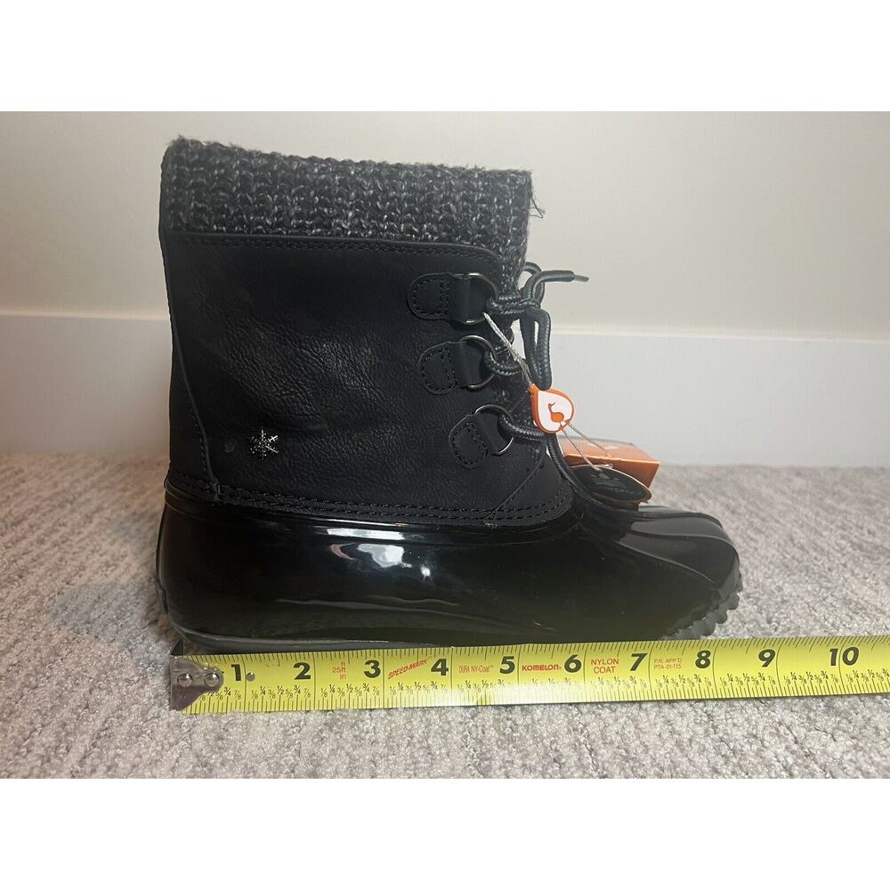 Women’s Boots Size 7M SPORTO LILIA WEATHER DUCK BOOT Black Rubber - Picture 8 of 8